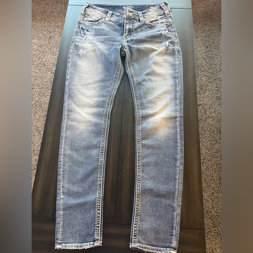 Women’s Silver Suki Skinny Jeans 31x31